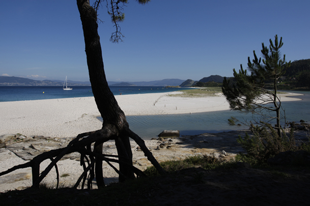 Playa de Rodas y Lago dos Nenos, en las islas Cíes.