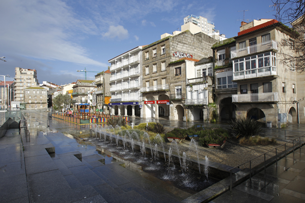 Plaza de O Berbés, el antiguo pueblo pesquero del que nació Vigo.